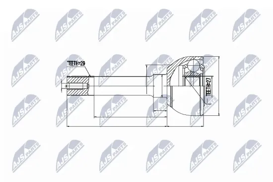Gelenksatz, Antriebswelle Vorderachse rechts Vorderachse links NTY NPZ-NS-010 Bild Gelenksatz, Antriebswelle Vorderachse rechts Vorderachse links NTY NPZ-NS-010