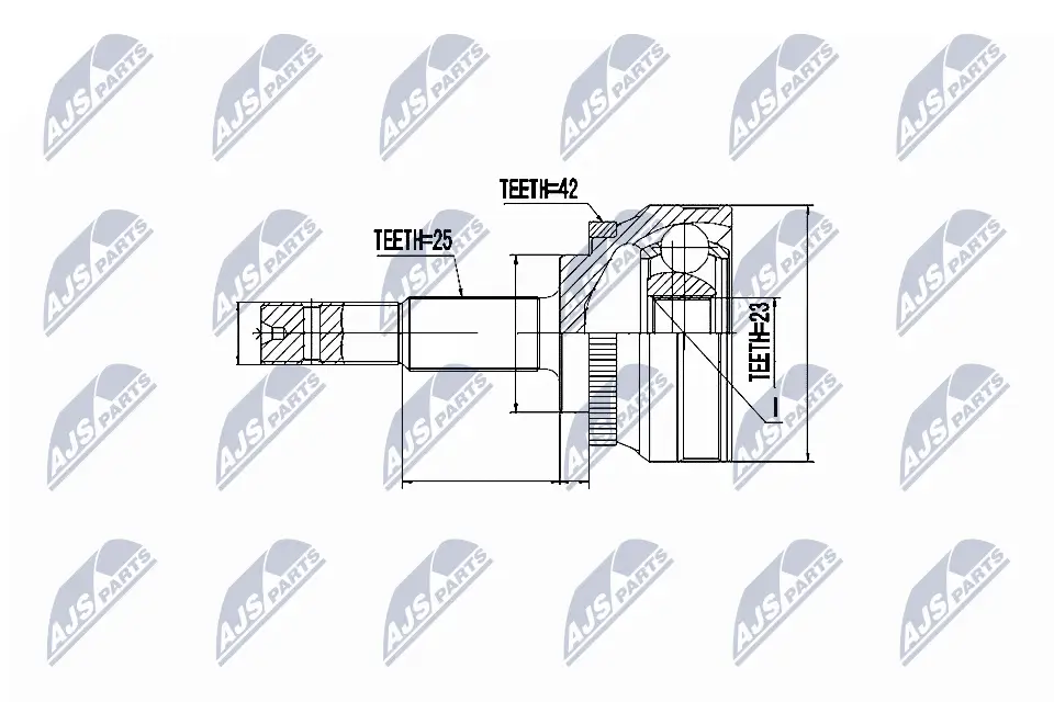 Gelenksatz, Antriebswelle radseitig NTY NPZ-NS-023