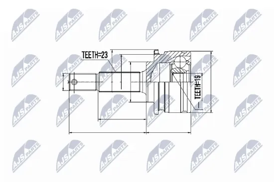 Gelenksatz, Antriebswelle radseitig NTY NPZ-NS-036 Bild Gelenksatz, Antriebswelle radseitig NTY NPZ-NS-036