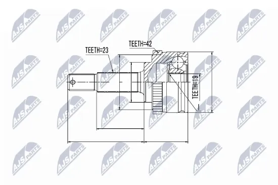 Gelenksatz, Antriebswelle radseitig NTY NPZ-NS-039 Bild Gelenksatz, Antriebswelle radseitig NTY NPZ-NS-039