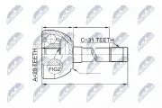 Gelenksatz, Antriebswelle radseitig NTY NPZ-NS-049