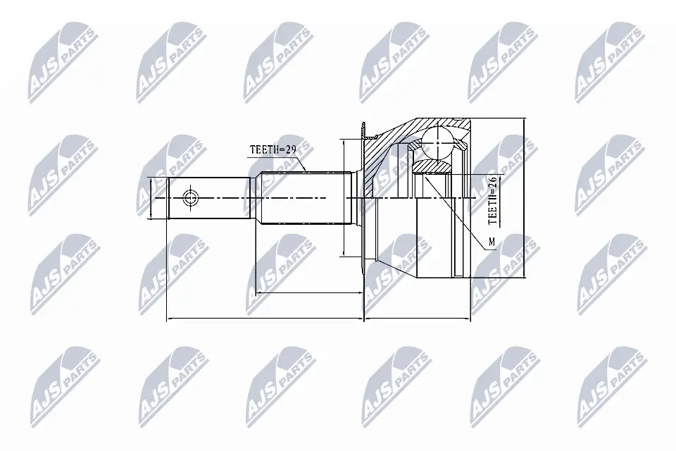 Gelenksatz, Antriebswelle Vorderachse links Vorderachse rechts NTY NPZ-NS-085