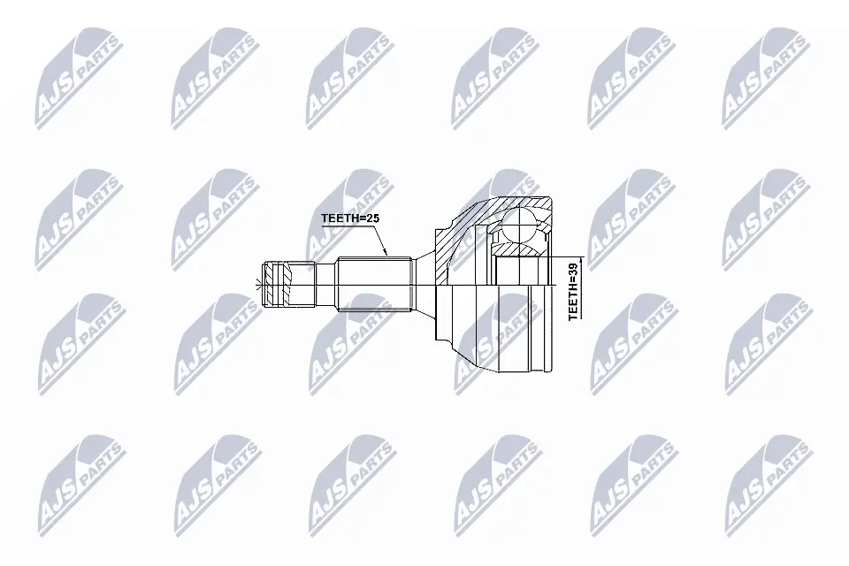 Gelenksatz, Antriebswelle Vorderachse rechts Vorderachse links NTY NPZ-PE-028