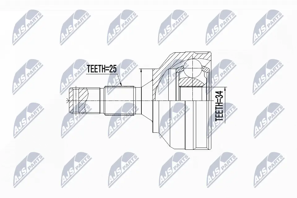 Gelenksatz, Antriebswelle Vorderachse rechts Vorderachse links NTY NPZ-PE-030