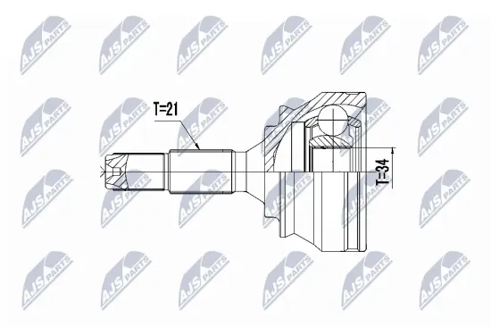 Gelenksatz, Antriebswelle Vorderachse rechts Vorderachse links NTY NPZ-PE-032 Bild Gelenksatz, Antriebswelle Vorderachse rechts Vorderachse links NTY NPZ-PE-032