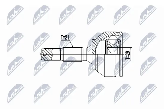Gelenksatz, Antriebswelle Vorderachse links Vorderachse rechts radseitig NTY NPZ-PE-036 Bild Gelenksatz, Antriebswelle Vorderachse links Vorderachse rechts radseitig NTY NPZ-PE-036