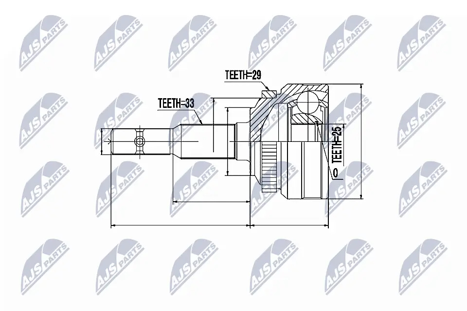 Gelenksatz, Antriebswelle radseitig NTY NPZ-PL-003