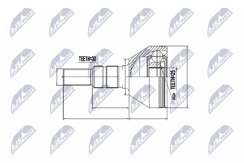 Gelenksatz, Antriebswelle radseitig NTY NPZ-PL-020