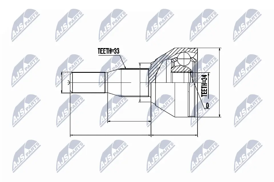 Gelenksatz, Antriebswelle Vorderachse rechts Vorderachse links NTY NPZ-PL-030
