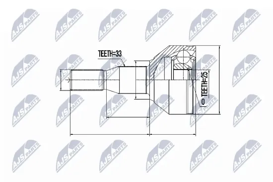 Gelenksatz, Antriebswelle Vorderachse rechts Vorderachse links NTY NPZ-PL-031 Bild Gelenksatz, Antriebswelle Vorderachse rechts Vorderachse links NTY NPZ-PL-031