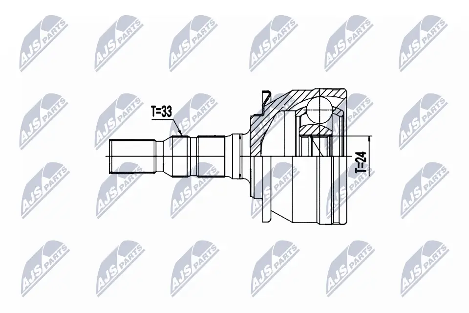 Gelenksatz, Antriebswelle Vorderachse links Vorderachse rechts radseitig NTY NPZ-PL-037