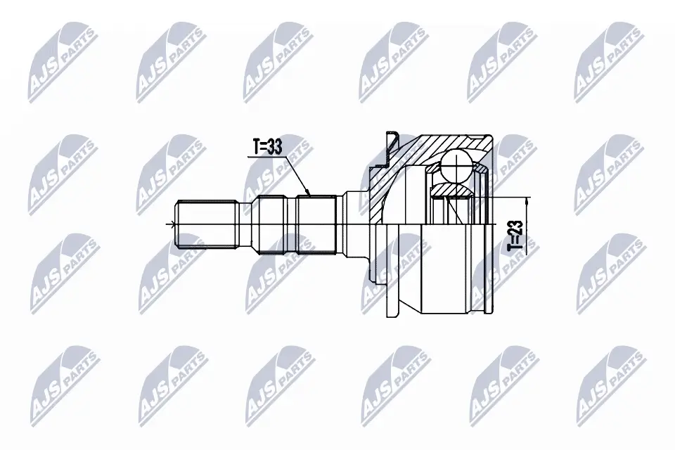 Gelenksatz, Antriebswelle Vorderachse radseitig NTY NPZ-PL-048