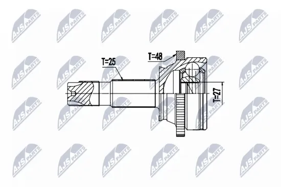 Gelenksatz, Antriebswelle Vorderachse radseitig NTY NPZ-PL-049 Bild Gelenksatz, Antriebswelle Vorderachse radseitig NTY NPZ-PL-049