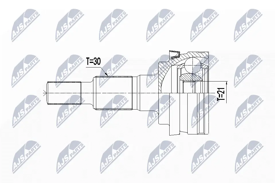 Gelenksatz, Antriebswelle radseitig Vorderachse NTY NPZ-PS-000