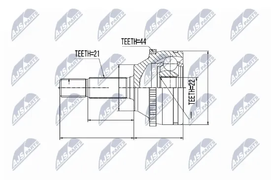 Gelenksatz, Antriebswelle radseitig NTY NPZ-RE-010 Bild Gelenksatz, Antriebswelle radseitig NTY NPZ-RE-010