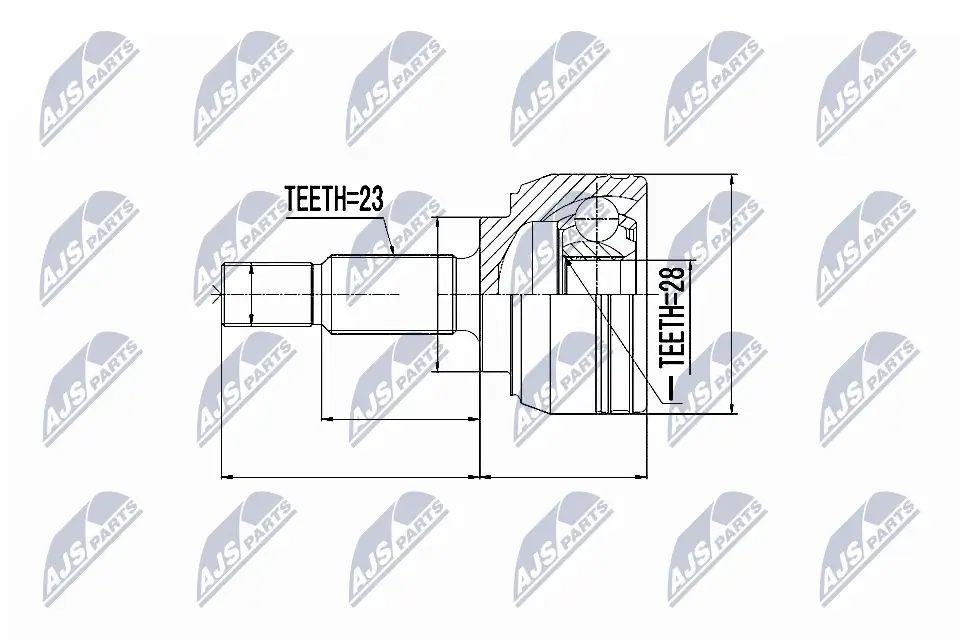 Gelenksatz, Antriebswelle Vorderachse links Vorderachse rechts Vorderachse rechts NTY NPZ-RE-028