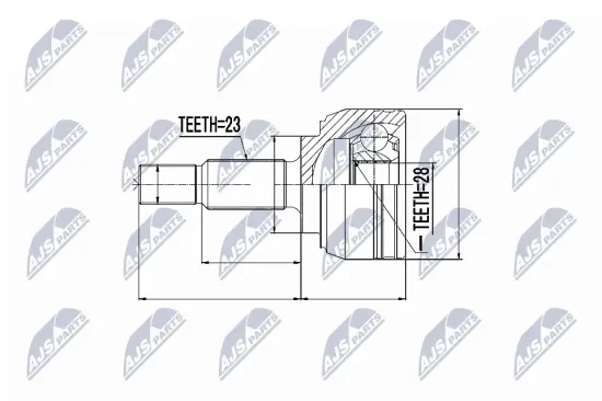 Gelenksatz, Antriebswelle Vorderachse links Vorderachse rechts Vorderachse rechts NTY NPZ-RE-028 Bild Gelenksatz, Antriebswelle Vorderachse links Vorderachse rechts Vorderachse rechts NTY NPZ-RE-028