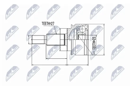 Gelenksatz, Antriebswelle Vorderachse links Vorderachse rechts NTY NPZ-RE-038 Bild Gelenksatz, Antriebswelle Vorderachse links Vorderachse rechts NTY NPZ-RE-038