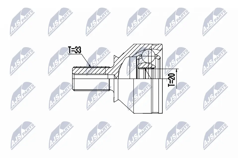 Gelenksatz, Antriebswelle Hinterachse radseitig NTY NPZ-RE-066