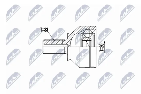 Gelenksatz, Antriebswelle Hinterachse radseitig NTY NPZ-RE-066 Bild Gelenksatz, Antriebswelle Hinterachse radseitig NTY NPZ-RE-066