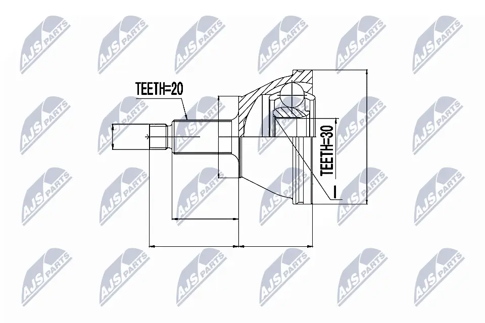Gelenksatz, Antriebswelle radseitig NTY NPZ-SK-003
