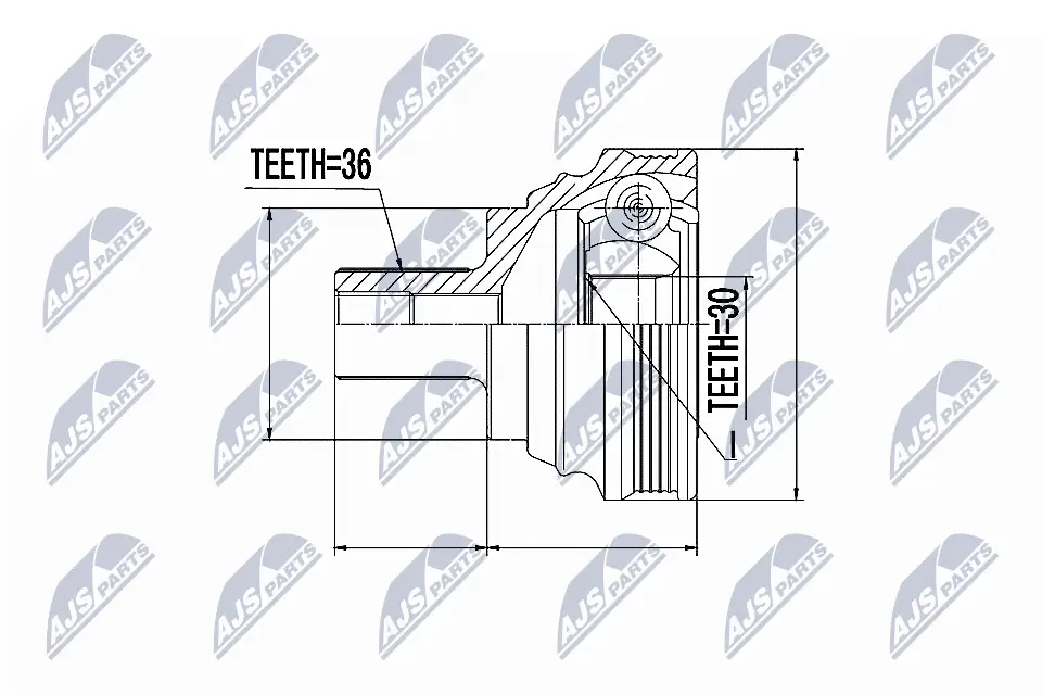 Gelenksatz, Antriebswelle radseitig NTY NPZ-SK-007