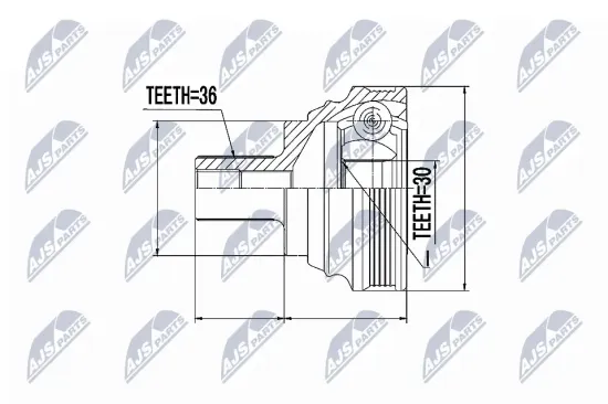 Gelenksatz, Antriebswelle radseitig NTY NPZ-SK-007 Bild Gelenksatz, Antriebswelle radseitig NTY NPZ-SK-007
