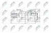 Gelenksatz, Antriebswelle radseitig NTY NPZ-SU-006 Bild Gelenksatz, Antriebswelle radseitig NTY NPZ-SU-006