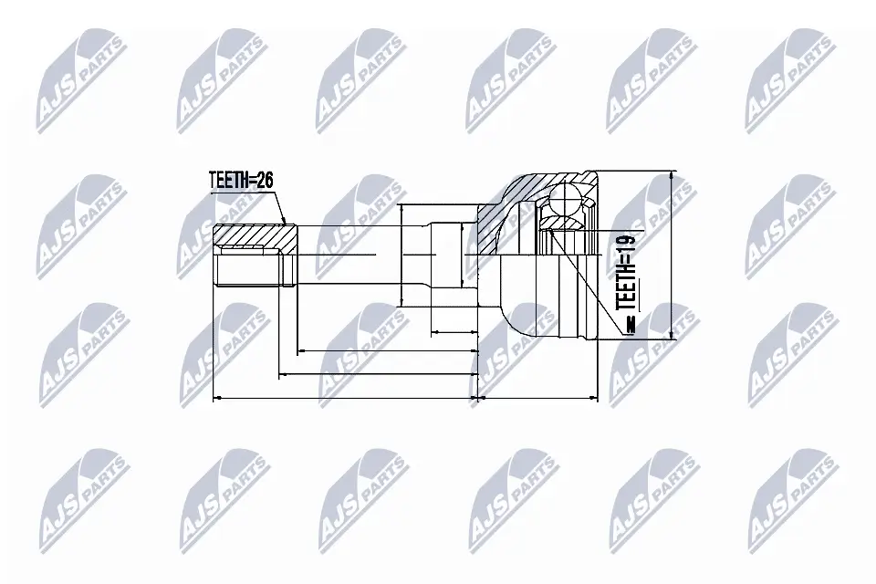 Gelenksatz, Antriebswelle Vorderachse links Vorderachse rechts NTY NPZ-SU-023