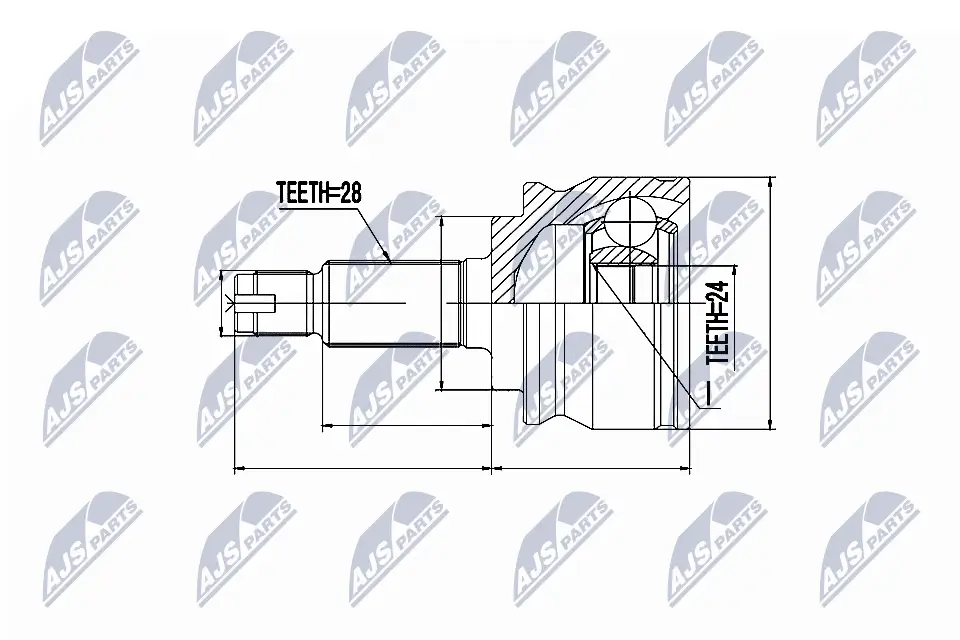 Gelenksatz, Antriebswelle Hinterachse links Hinterachse rechts NTY NPZ-SU-032