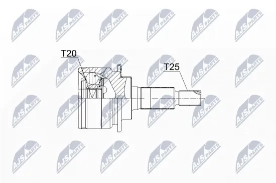 Gelenksatz, Antriebswelle Vorderachse rechts Vorderachse links Vorderachse links NTY NPZ-RE-007 Bild Gelenksatz, Antriebswelle Vorderachse rechts Vorderachse links Vorderachse links NTY NPZ-RE-007