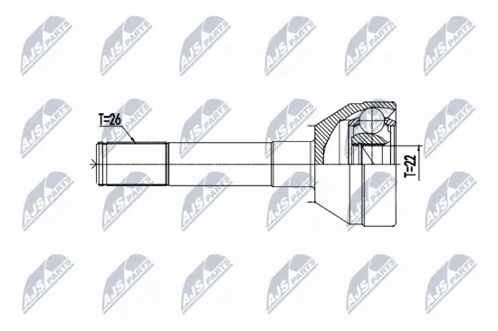 Gelenksatz, Antriebswelle Vorderachse radseitig NTY NPZ-SU-037 Bild Gelenksatz, Antriebswelle Vorderachse radseitig NTY NPZ-SU-037