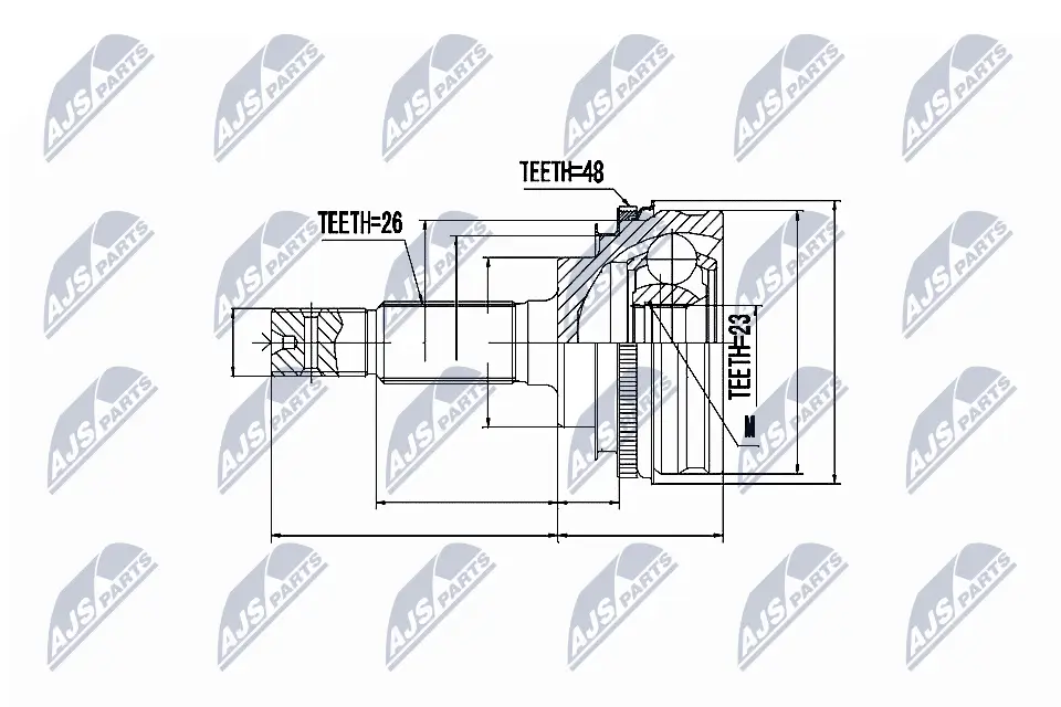 Gelenksatz, Antriebswelle radseitig NTY NPZ-TY-016