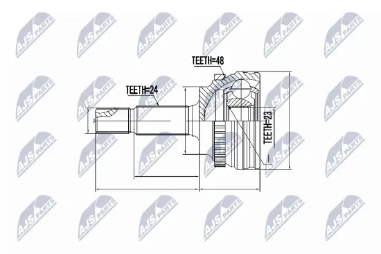 Gelenksatz, Antriebswelle radseitig NTY NPZ-TY-056 Bild Gelenksatz, Antriebswelle radseitig NTY NPZ-TY-056