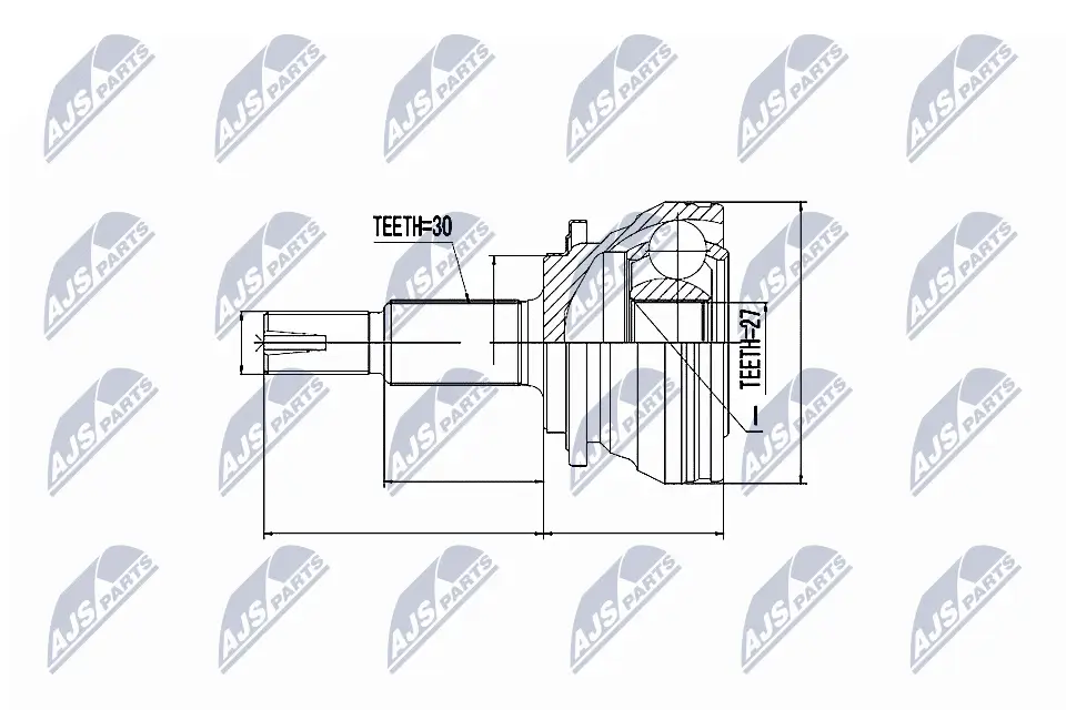 Gelenksatz, Antriebswelle radseitig NTY NPZ-TY-063