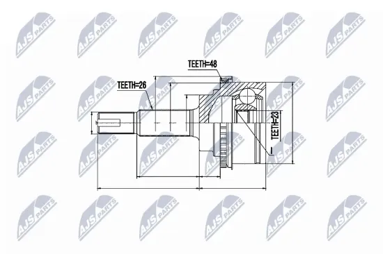 Gelenksatz, Antriebswelle Hinterachse links Hinterachse rechts NTY NPZ-TY-075 Bild Gelenksatz, Antriebswelle Hinterachse links Hinterachse rechts NTY NPZ-TY-075