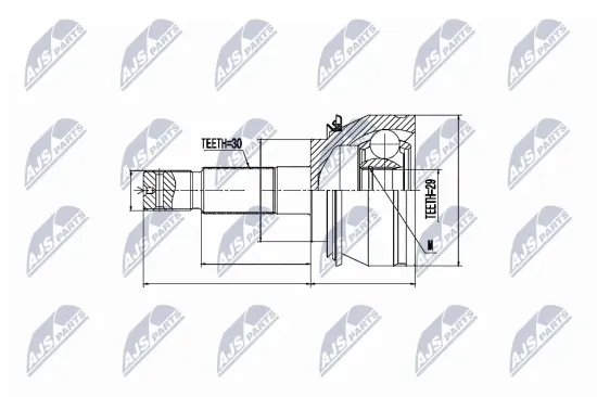 Gelenksatz, Antriebswelle Vorderachse links Vorderachse rechts Vorderachse rechts NTY NPZ-RE-045 Bild Gelenksatz, Antriebswelle Vorderachse links Vorderachse rechts Vorderachse rechts NTY NPZ-RE-045
