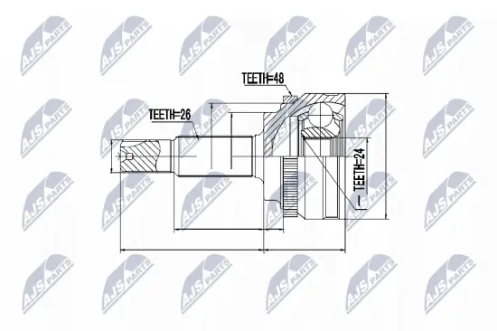 Gelenksatz, Antriebswelle radseitig NTY NPZ-TY-088 Bild Gelenksatz, Antriebswelle radseitig NTY NPZ-TY-088