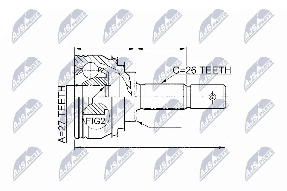 Gelenksatz, Antriebswelle radseitig NTY NPZ-TY-092