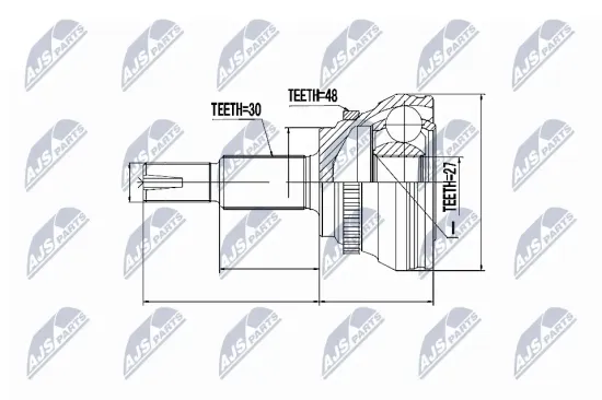 Gelenksatz, Antriebswelle Vorderachse rechts NTY NPZ-TY-094 Bild Gelenksatz, Antriebswelle Vorderachse rechts NTY NPZ-TY-094