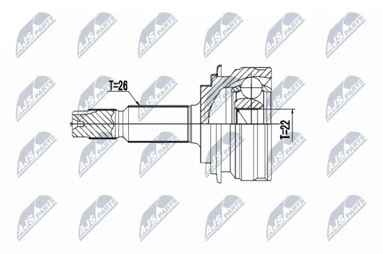 Gelenksatz, Antriebswelle radseitig Vorderachse NTY NPZ-TY-101 Bild Gelenksatz, Antriebswelle radseitig Vorderachse NTY NPZ-TY-101