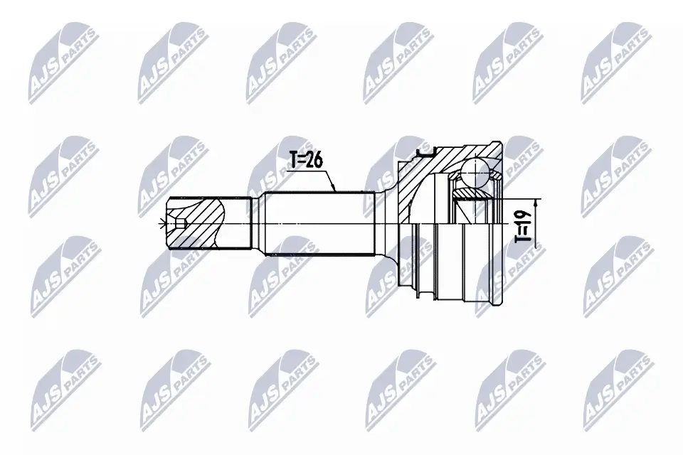 Gelenksatz, Antriebswelle Hinterachse radseitig NTY NPZ-TY-106