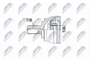 Gelenksatz, Antriebswelle Vorderachse radseitig NTY NPZ-VV-027