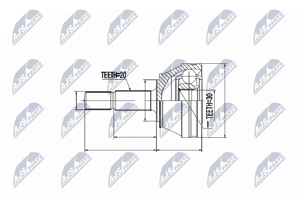 Gelenksatz, Antriebswelle Hinterachse NTY NPW-BM-057