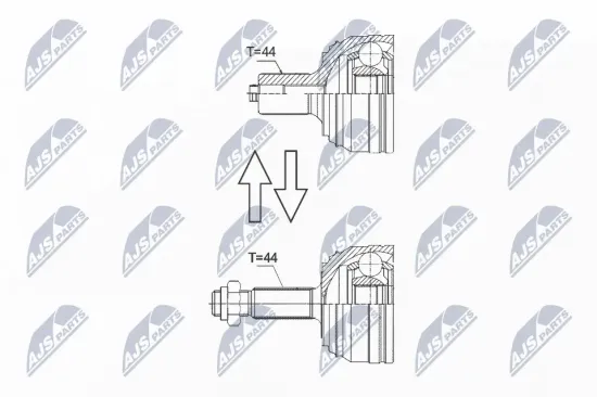 Gelenksatz, Antriebswelle radseitig Vorderachse NTY NPZ-VW-044 Bild Gelenksatz, Antriebswelle radseitig Vorderachse NTY NPZ-VW-044