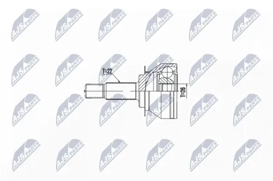 Gelenksatz, Antriebswelle Vorderachse NTY NPZ-VW-046 Bild Gelenksatz, Antriebswelle Vorderachse NTY NPZ-VW-046