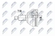 Gelenksatz, Antriebswelle Vorderachse radseitig NTY NPZ-VW-048