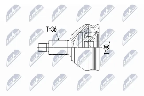 Gelenksatz, Antriebswelle Vorderachse radseitig NTY NPZ-VW-048 Bild Gelenksatz, Antriebswelle Vorderachse radseitig NTY NPZ-VW-048