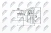 Gelenksatz, Antriebswelle Vorderachse radseitig NTY NPZ-WW-019