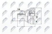 Gelenksatz, Antriebswelle Vorderachse radseitig NTY NPZ-WW-019